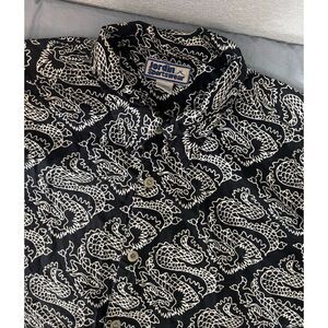 Jordin Sportswear Shirt Men XL Dragon Serpent All Over Print Y2K 90s Rockabilly